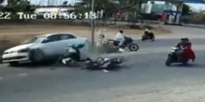 Couple On Scooter Destroyed In India