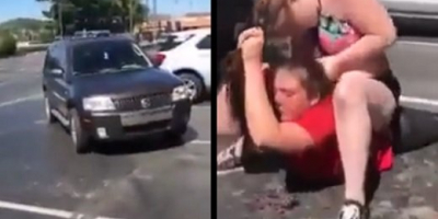 White Trash Girls fighting for bologna