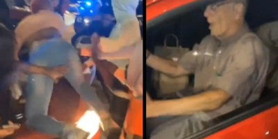 Thugs terrorizing eldery man in Chicago