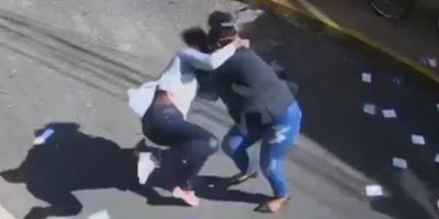 Women Get Into The Fight Outside The Lawyers Office In Brazil