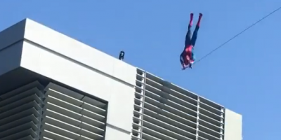 Spider-Man Stuntronic Crashes Into Building After Malfunctioning at Avengers Campus in Disney California Adventure