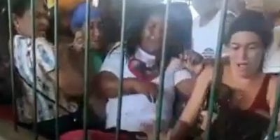 Women Fight Outside The Jail In Brazil