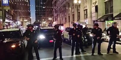 PROTESTORS CLASH with LAPD