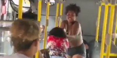 Women Fight On The Bus In Brazil