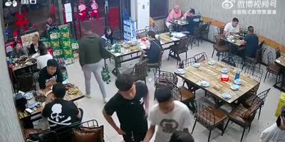 Bully Starts A Fight At Chinese Restaurant