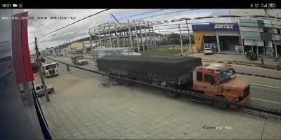 Cyclist Run Over By The Truck