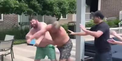 Poolside Dad Fight