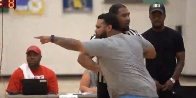 Fight Between AAU Ref and Basketball Coach Erupting Into Brawl After Questionable Foul Call