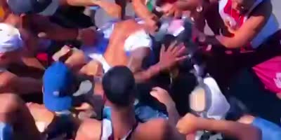 Entire Army Of Soccer Fans Attack Single Rival In Brazil