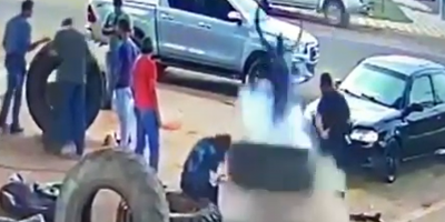 Worker Injured By Tire Blast In Brazil
