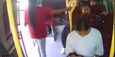 Woman Falls Out Of The Moving Bus InTurkey
