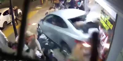 Lost Control Car Destroys Theatre Visitors In Argentina