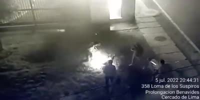 Worker catches Fire, Coworkers Save His Ass