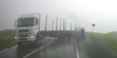 Scary Moment On Russian Road