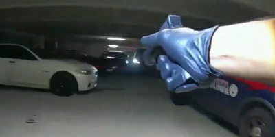 Suspected Car Thief Jumps Off The 5th Floor Of Parking Garage To Escape Police.