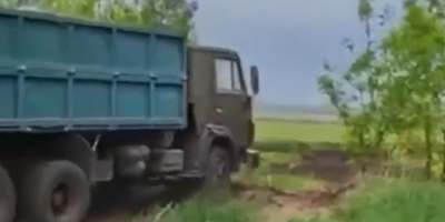 Army Truck Driver Detonates A Landmine