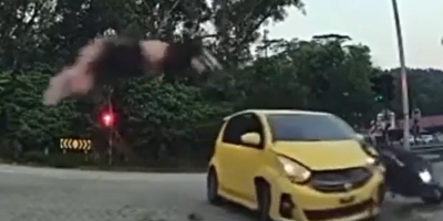 Malay Biker Learns To Fly