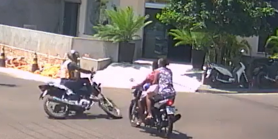 Guilty Biker Gets Beaten After Causing A Collision