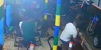 Gang Related Male Gunned Down In The Street Bar In Brazil