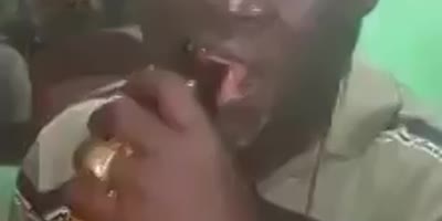 Angolan Man Eats Bottle Glass