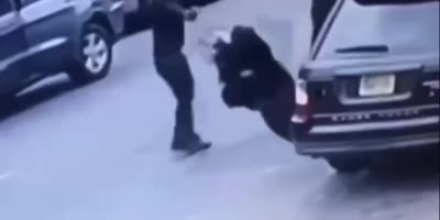 Guy rolls on floor after getting shot(R)