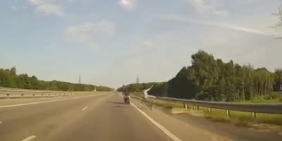 A moron on a motorcycle