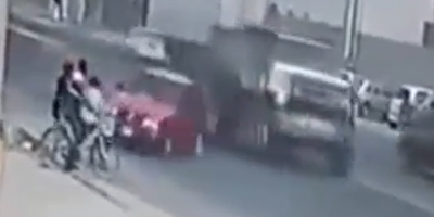 Red Car Taking Lives Of Two In Mexico