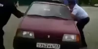 Russian traffic police have a hard time