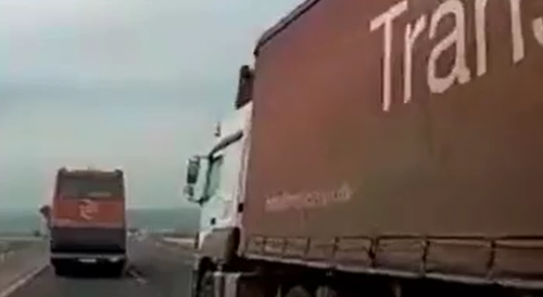 Trucker Falls Asleep At The Wheel