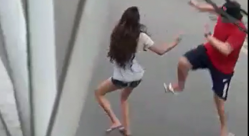 Prick Gets Into A Fight With GF In Brazil