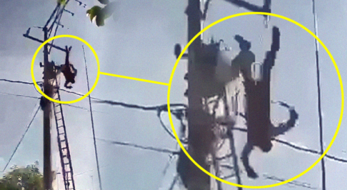 High Wire Worker Falls in Spectacular Fashion