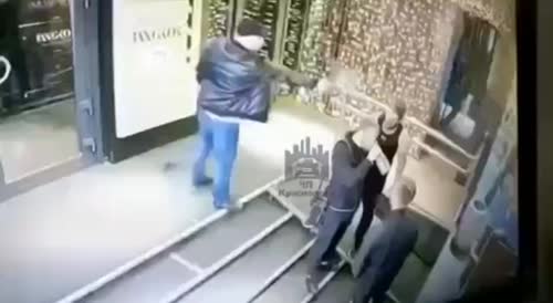 Man Shoots 2 Targets Outside a Russian Bar