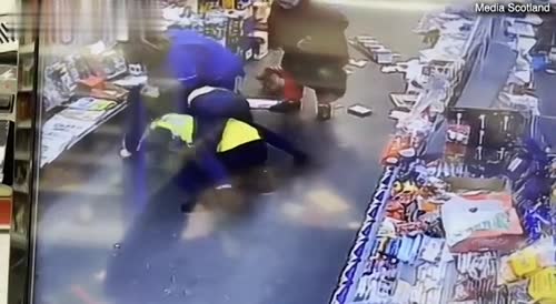 Grandmother helps foil an armed robbery attempt on a family newsagents