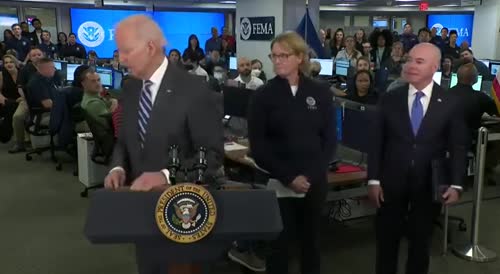 Joe`s Diary: Biden wanders away from the podium as his FEMA administrator attempted to lead him in another direction.