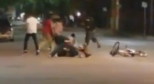 Canada Gang fight with chain