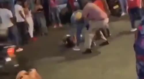 Woman Punched & Kicked In Face Outside The Night Club In Colombia