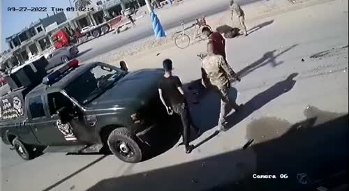 Iraqi Patrol Truck Destroys Bikers