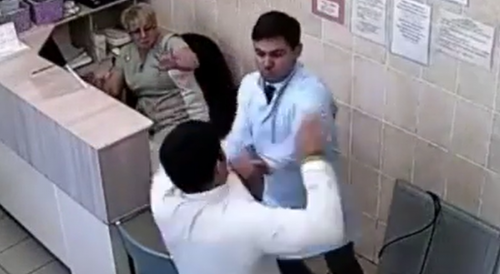 Medics Fight Over A Patient