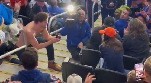 Loser Of The Day: Shirtless proposal at Islanders game gets very awkward