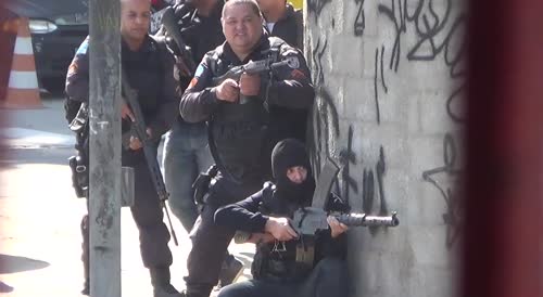 Raw Footage Of Police Shooting Traffickers In Favela