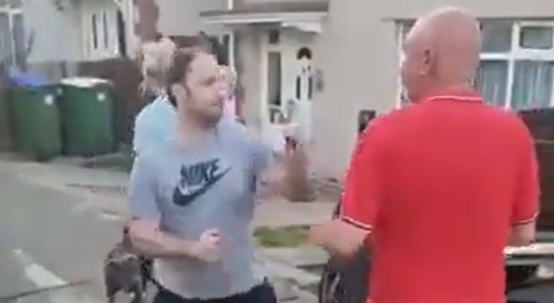 Bald Man Starts Fight with Wrong Neighbor