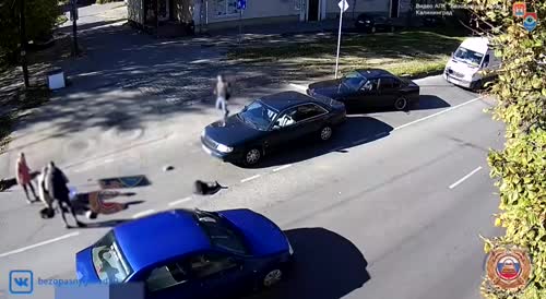 Crash into a pedestrian in Kaliningrad