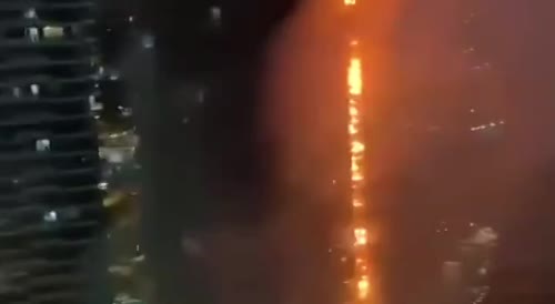 24-story skyscraper on fire in Istanbul