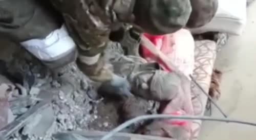 Wounded Russian soldiers, after bomb explosions from Ukrainian drones