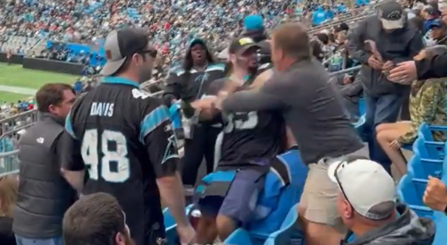 Charlotte:  fight broke out in the stands at Bank of America Stadium during Sunday’s Panthers game.