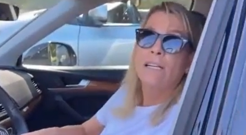 Orange County Woman Driving On Three Wheels