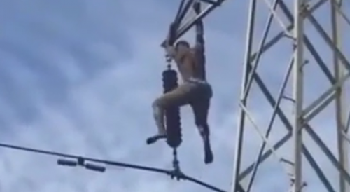 WCGW Climbing A Transmission Tower