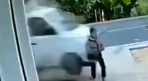 Woman Obliterated By Box Truck
