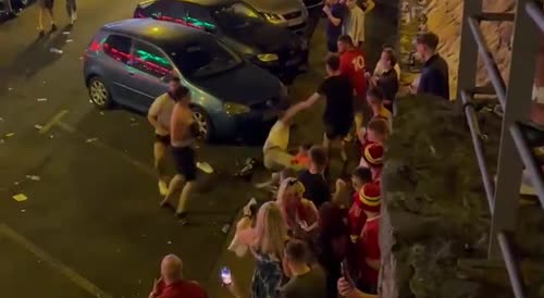 Brawl Breaks out Between England and Wales World Cup Fans