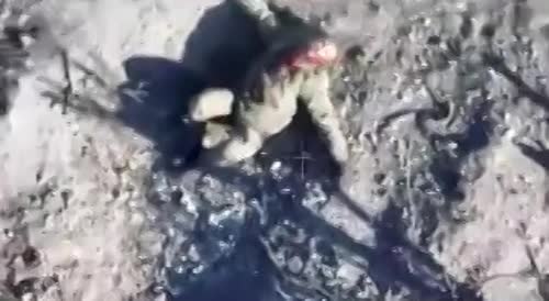 Soldier plays dead